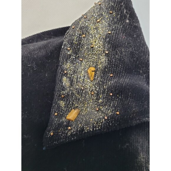 Y2K Vintage Agaci Too Corduroy Fitted Blazer Jacket Crop Gliltter Embellished - Picture 16 of 16